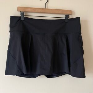Athleta Ace Tennis Skort Black Size XL 657545